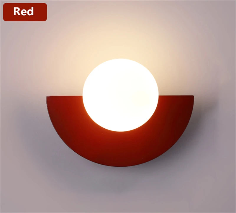 Modern Round Wall Sconce for Bedroom and Hallway Lighting