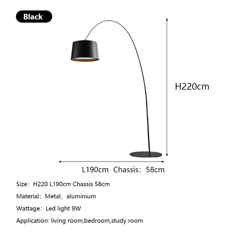 Modern Arc Floor Lamp for Living Room and Bedroom Decor