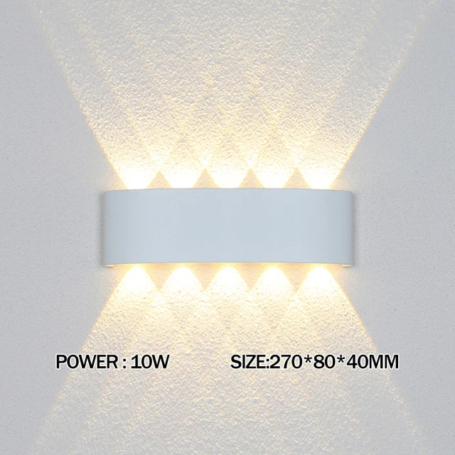 Modern Aluminum Wall Light for Outdoor Garden and Indoor Bedroom Lighting