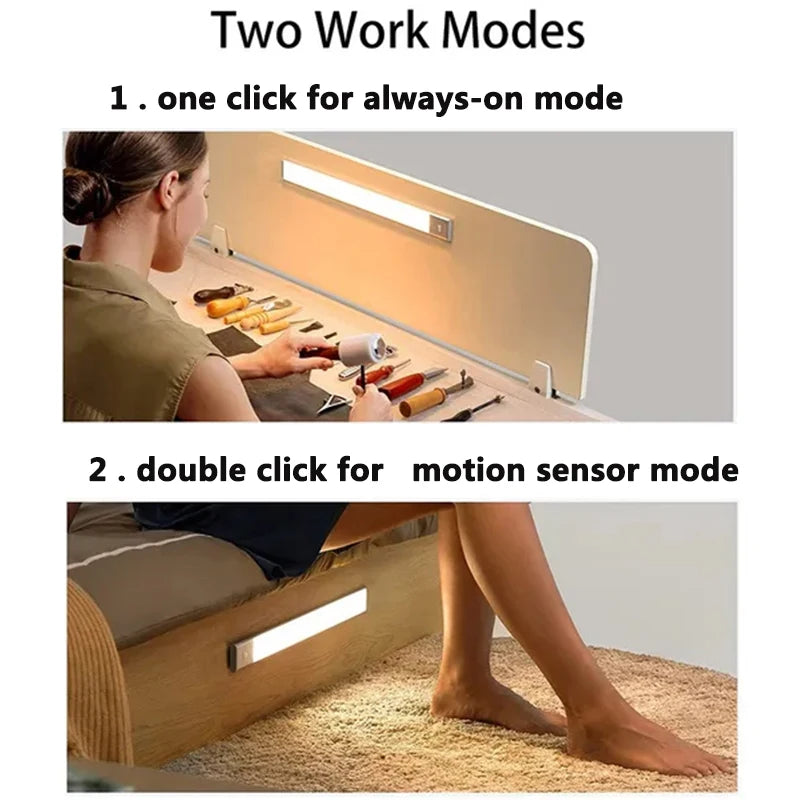 Dimmable Motion Sensor LED Under Cabinet Light for Closets and Hallways