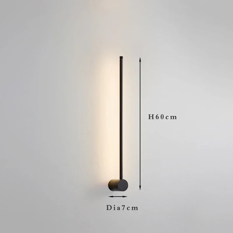 Nordic Minimalist Linear Wall Light for Modern Hotel and Living Spaces