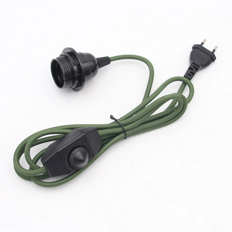 Adjustable E27 Lamp Holder with Dimmer Cord for Modern Accent Lighting