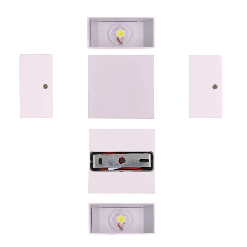 Modern Aluminium Cube LED Wall Lamp for Bedroom and Living Room