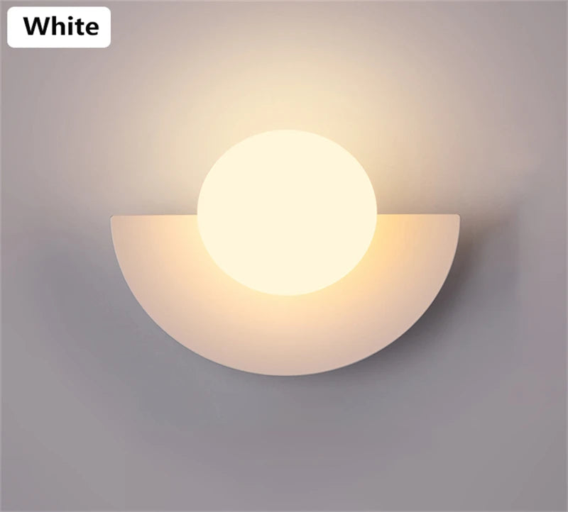 Modern Round Wall Sconce for Bedroom and Hallway Lighting