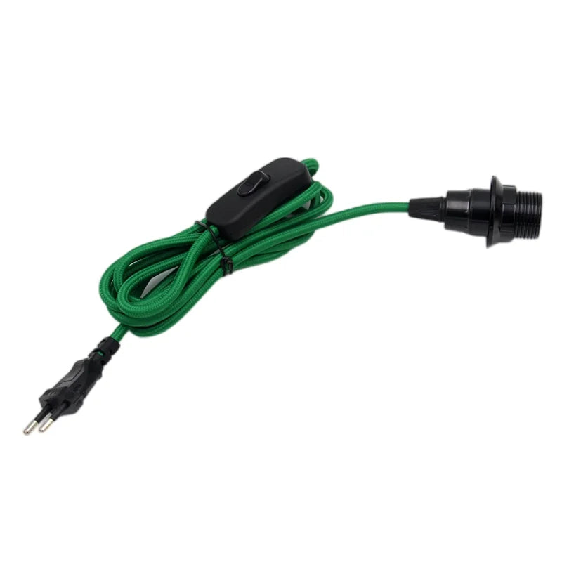 Fabric Braided Pendant Cord with Switch for DIY Lighting Projects