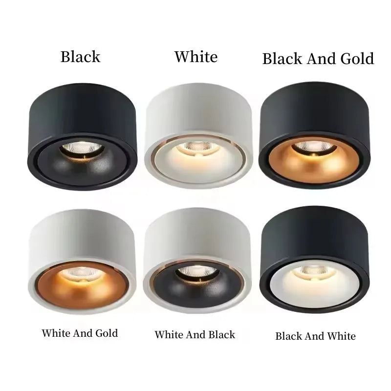 Modern Surface Mounted LED Downlight for Contemporary Residential and Office Lighting