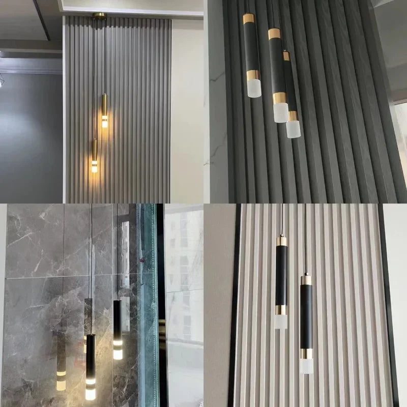 Modern LED Dual Spotlight Pendant for Bedside and Living Room