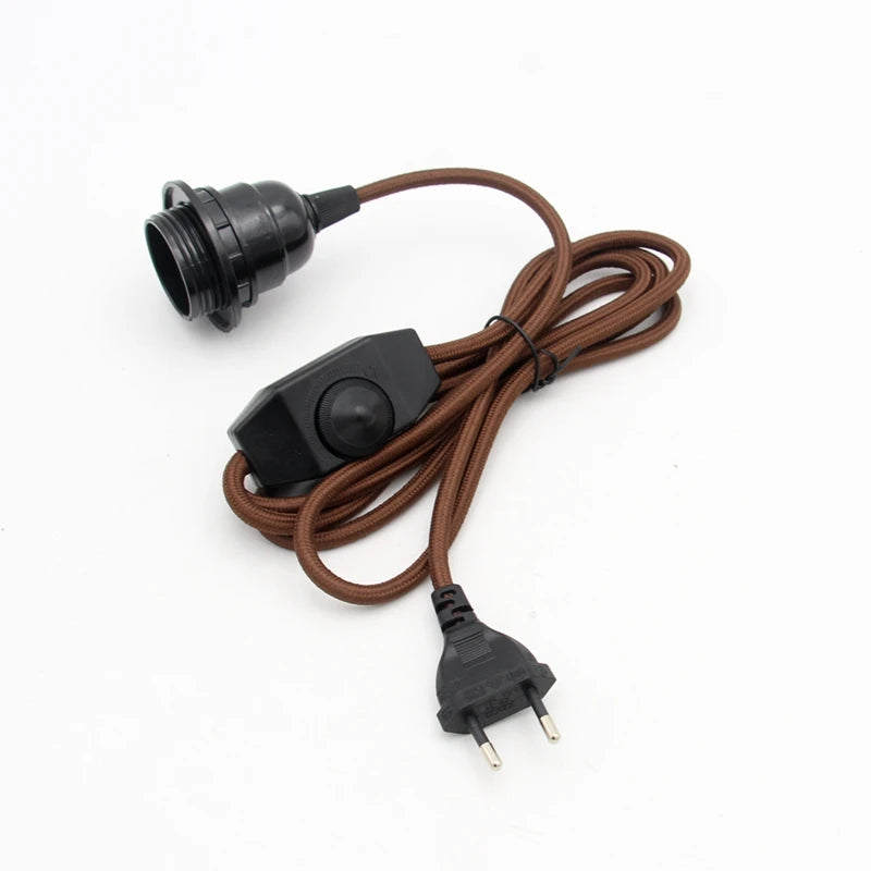 Adjustable E27 Lamp Holder with Dimmer Cord for Modern Accent Lighting