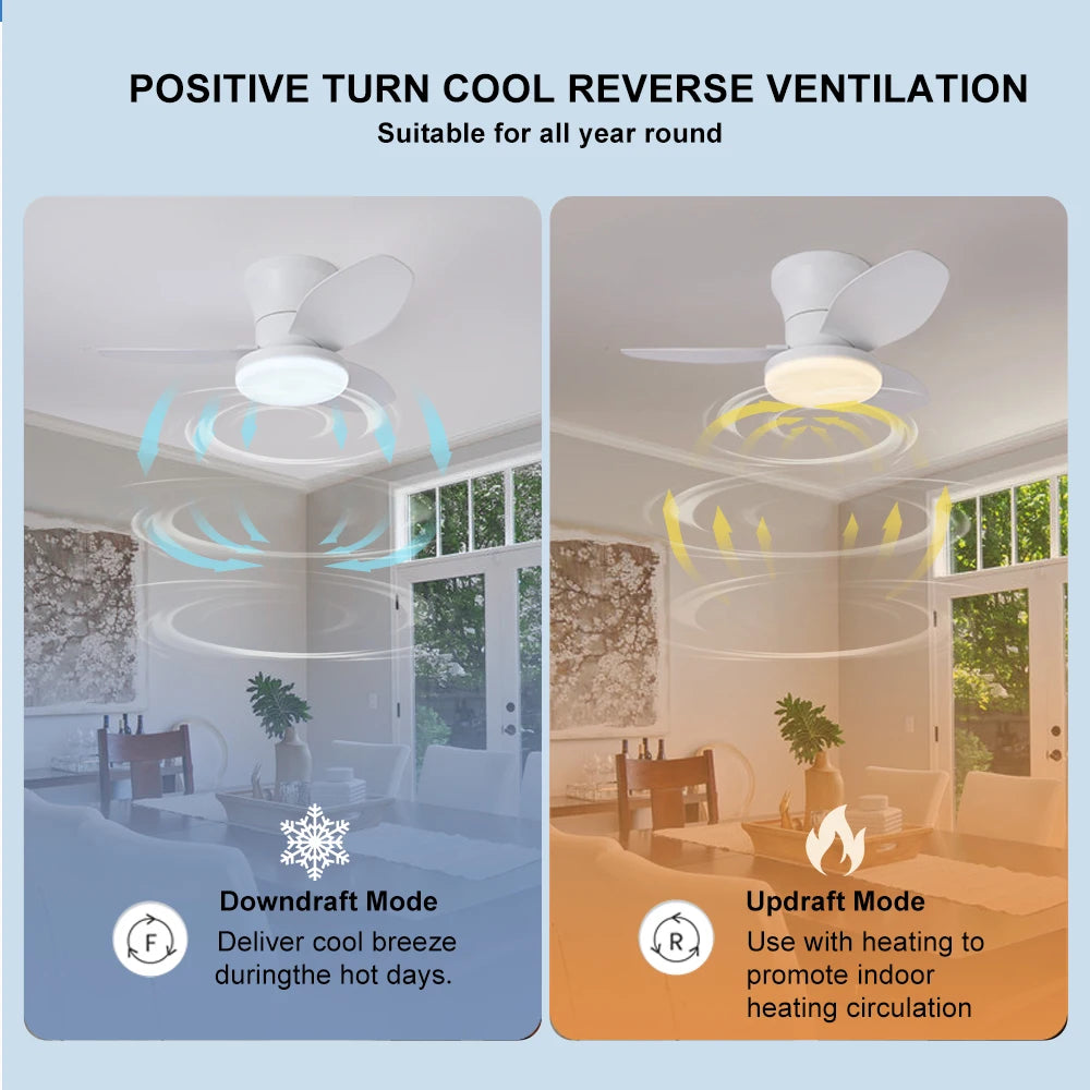 Modern Nordic Ceiling Fan Light for Living Rooms and Commercial Spaces