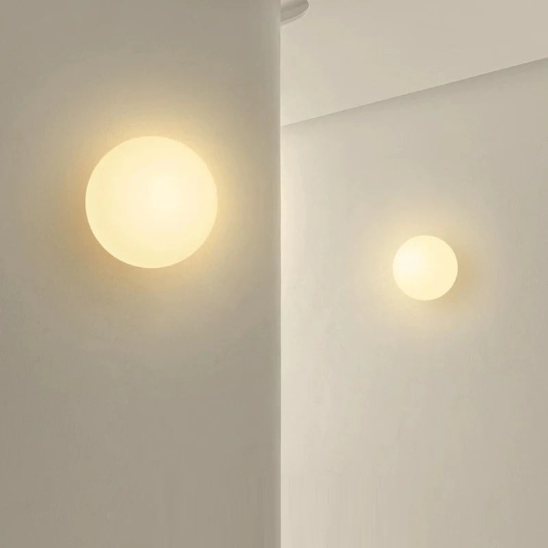 Bauhaus Glass Globe Wall Sconce for Modern Bedrooms and Bathrooms