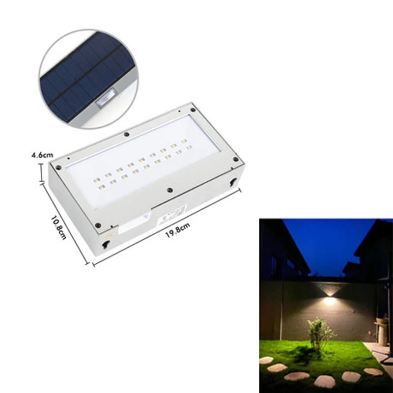 Modern Solar LED Wall Light for Outdoor Villa and Garden Decor