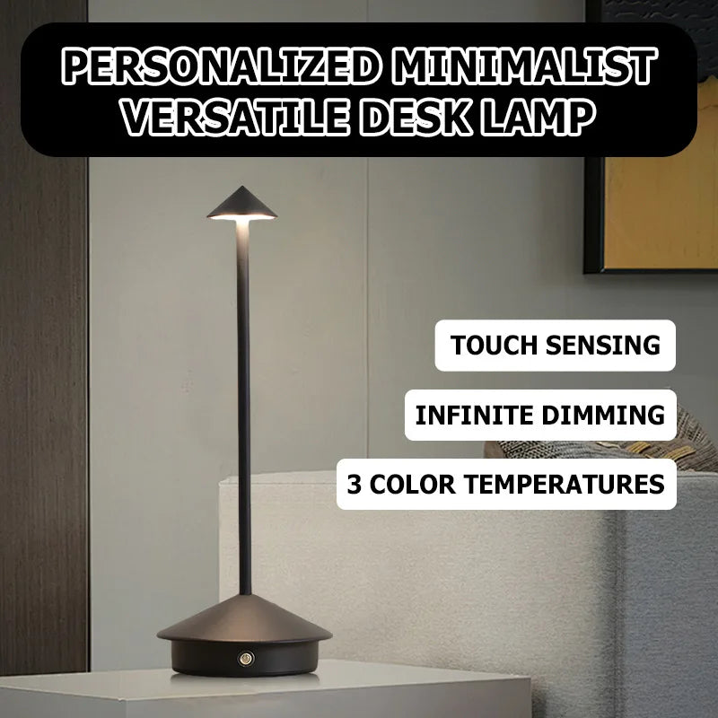 Rechargeable Touch LED Table Lamp for Modern Restaurants and Hotels