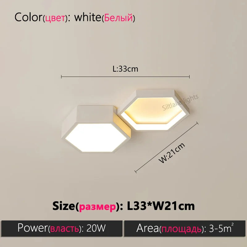 Modern Honeycomb Ceiling Light for Artistic Living Rooms and Dining Spaces