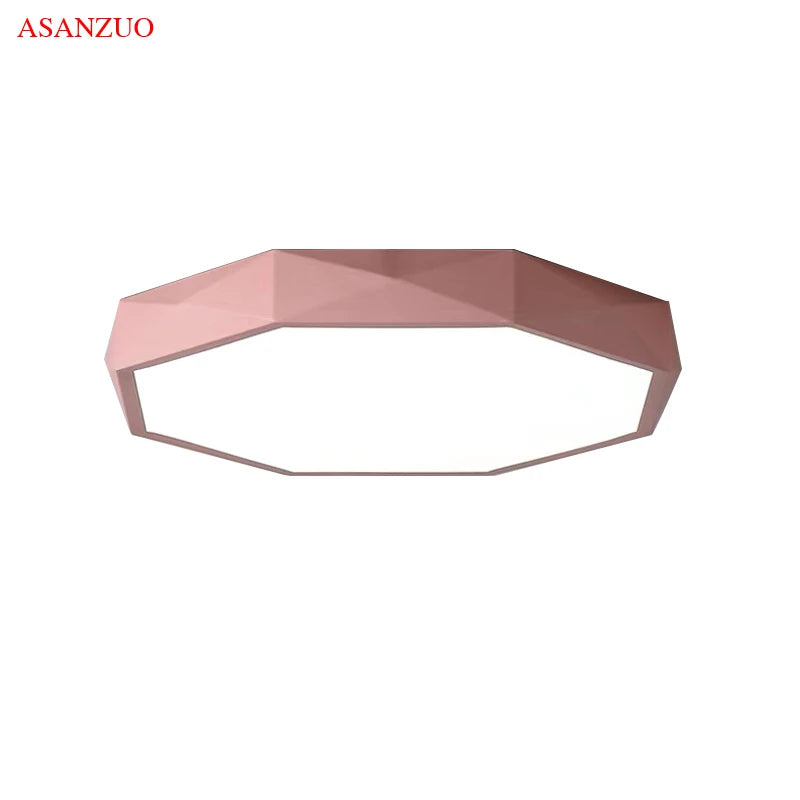 Modern Octagon LED Ceiling Light for Contemporary Living Rooms and Bedrooms