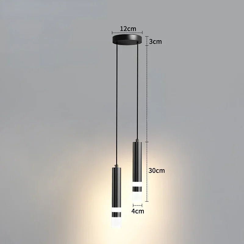 Modern LED Dual Spotlight Pendant for Bedside and Living Room