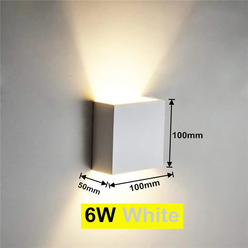 Modern Aluminium Cube LED Wall Lamp for Bedroom and Living Room