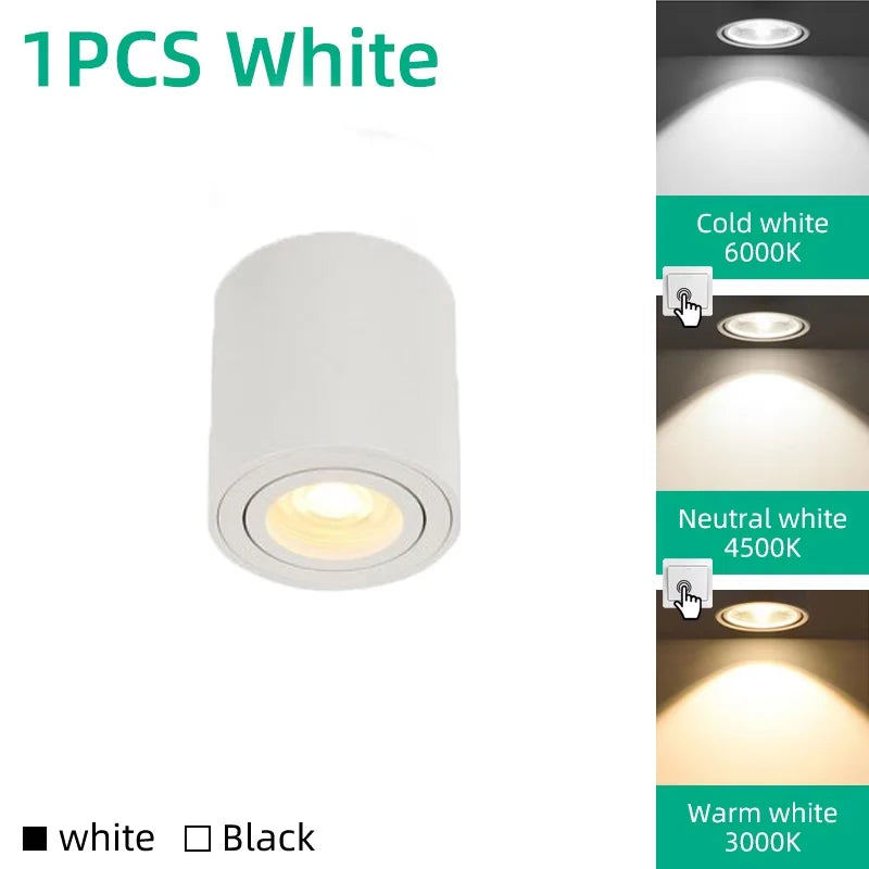 Adjustable GU10 LED Ceiling Spotlight for Modern Kitchens and Retail Spaces