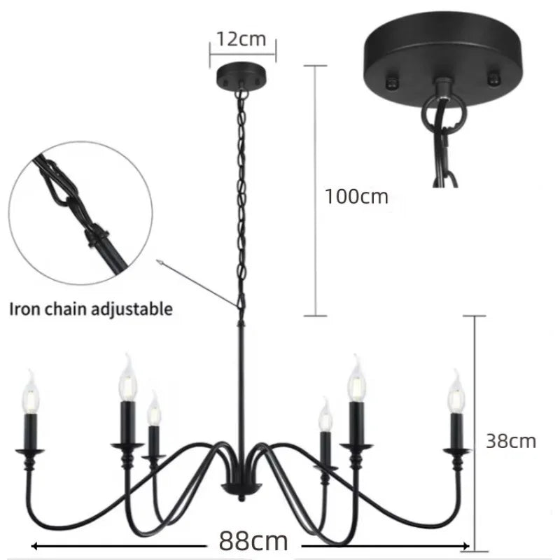Vintage Industrial Chandelier for Dining Rooms and Loft Living Spaces