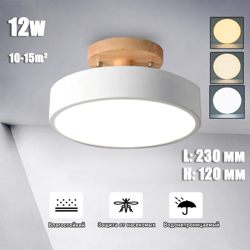 Modern Wooden LED Ceiling Chandelier for Dining Rooms and Contemporary Living Spaces