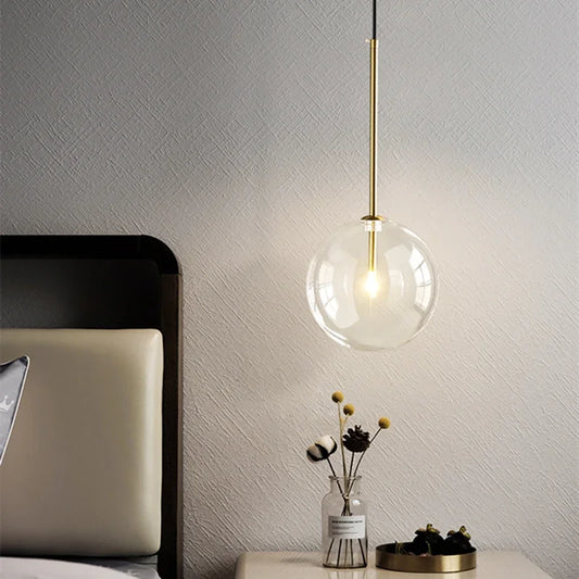 Modern Gold Glass Pendant Light for Contemporary Kitchens and Living Rooms