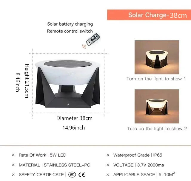 Solar LED Post Cap Light for Garden Patio and Deck Fencing