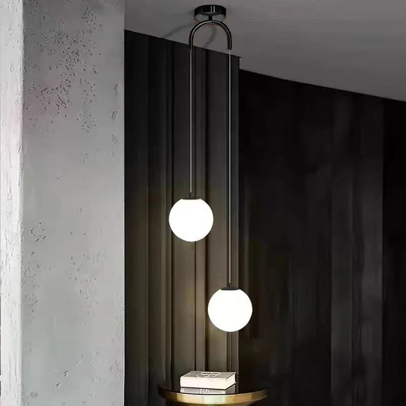 Modern Glass Globe Pendant Light for Bedroom and Dining Room