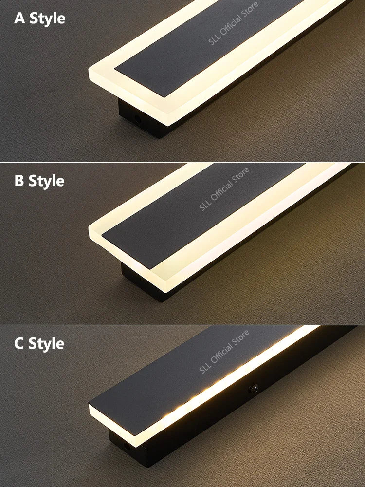 Modern Aluminum LED Wall Sconce for Outdoor Garden and Porch Lighting
