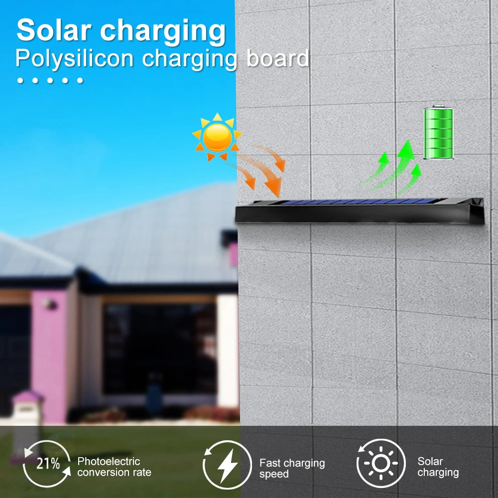 Solar Powered LED Fence Light for Modern Garden and Patio Decor