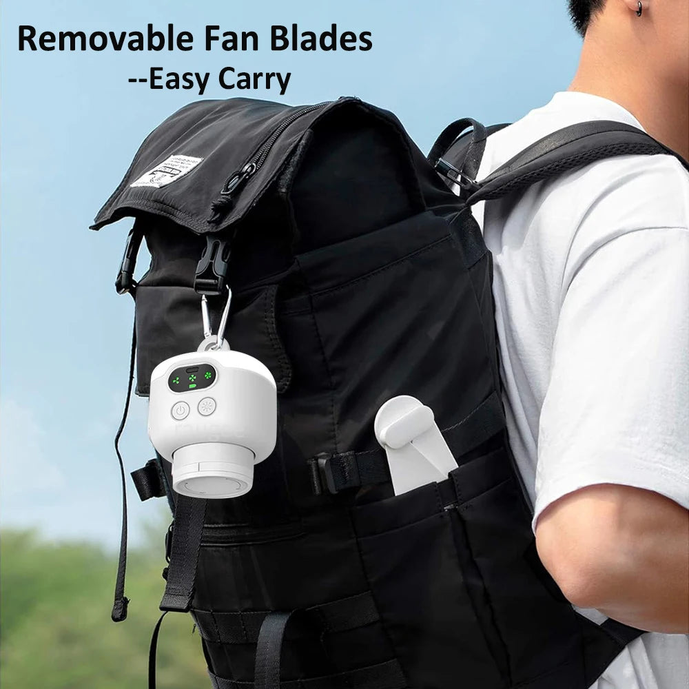 Rechargeable Portable Ceiling Fan with Remote Light for Camping and Outdoor Spaces