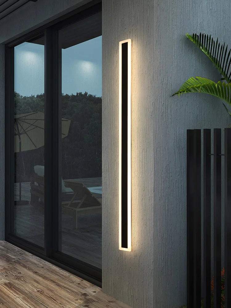 Modern Aluminum LED Wall Sconce for Outdoor Garden and Porch Lighting