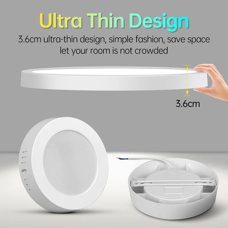 Ultra Thin LED Ceiling Light for Modern Living Rooms and Bedrooms
