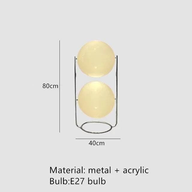 Modern Chrome and Acrylic Globe Floor Lamp for Hotel and Living Rooms