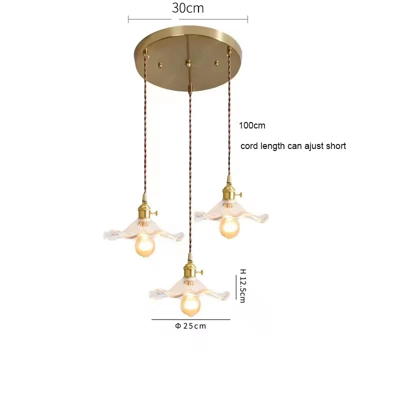 Floral Glass Pendant Light for Modern Dining Rooms and Cafes