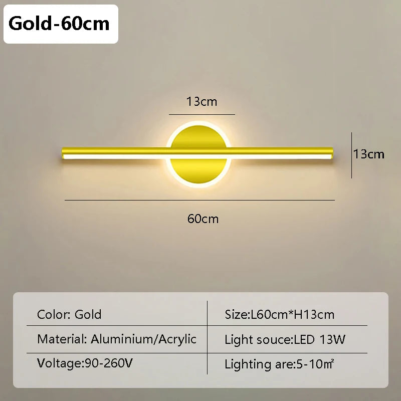 Modern LED Wall Sconce Strip Light for Bathroom Mirrors and Vanity