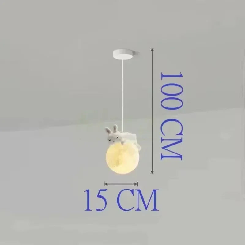 Nordic Moon LED Chandelier for Living Rooms and Modern Bedrooms