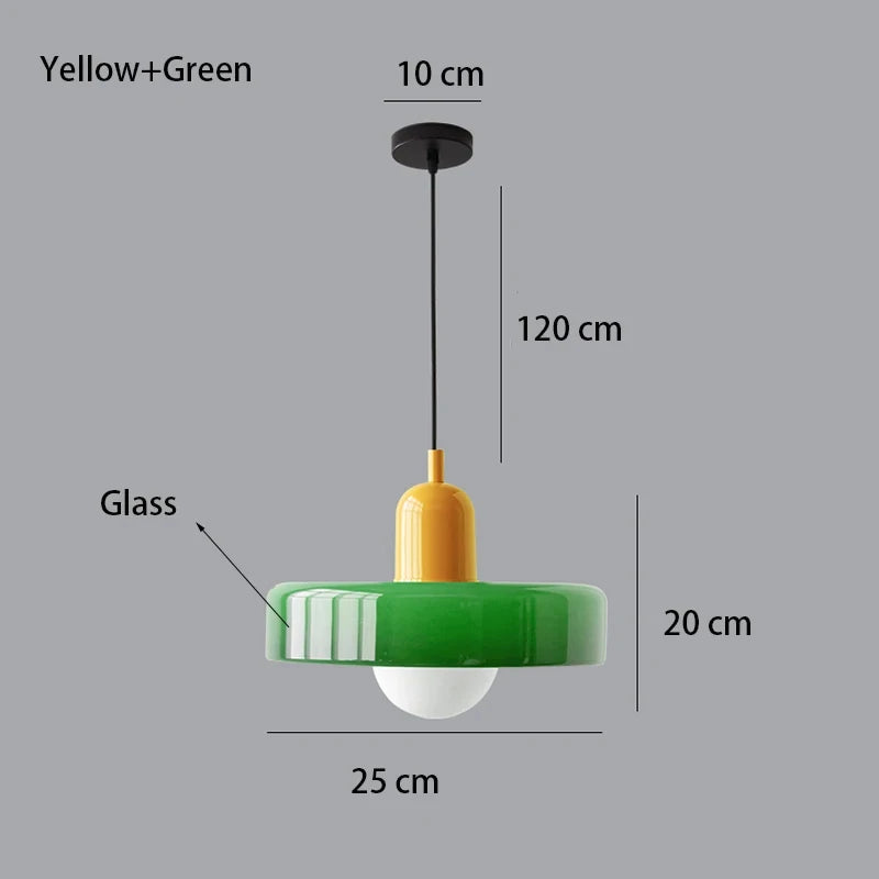 Bauhaus Glass Pendant Chandelier for Stylish Dining Rooms and Cafes