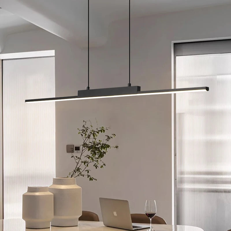 Modern Linear Pendant Light for Dining Rooms and Kitchen Islands