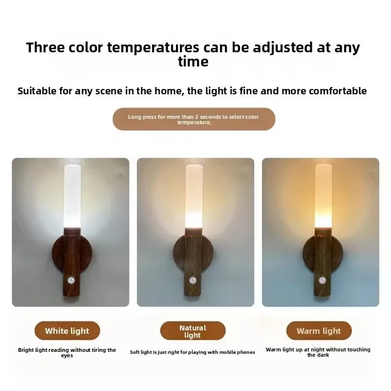 Rechargeable Motion Sensor LED Wall Lamp for Hallways and Modern Home Decor