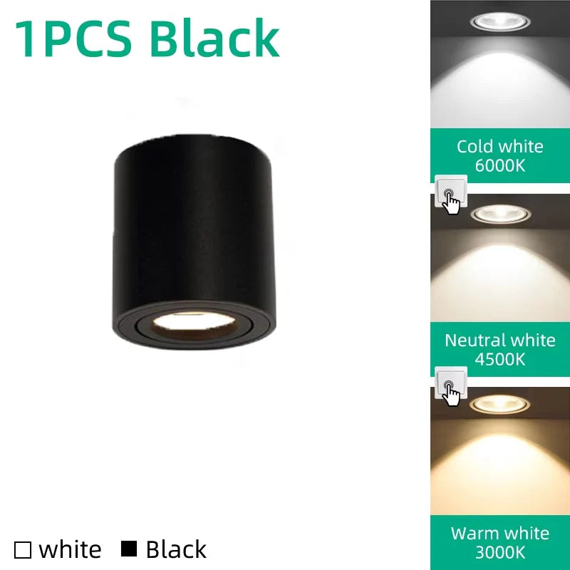 Adjustable GU10 LED Ceiling Spotlight for Modern Kitchens and Retail Spaces