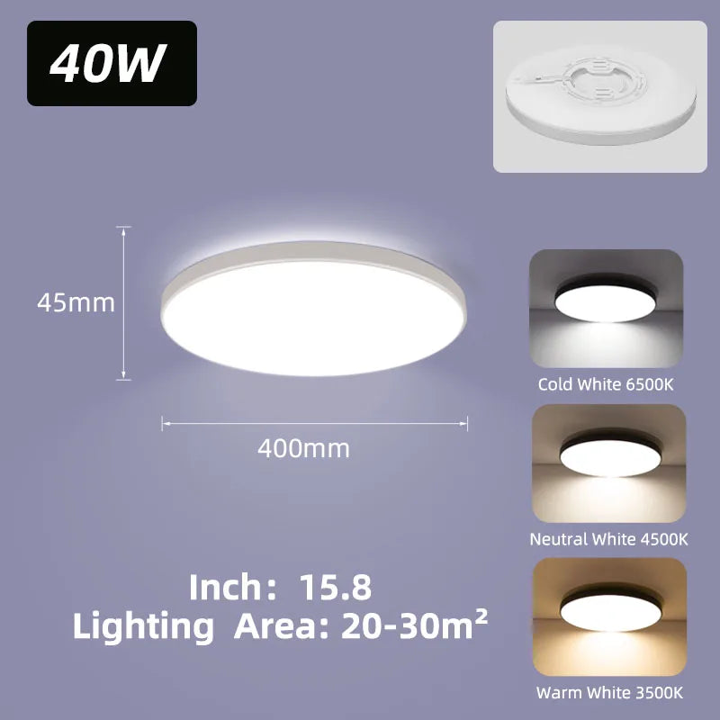 Modern Gold Flush Mount LED Ceiling Light for Kitchens and Bathrooms
