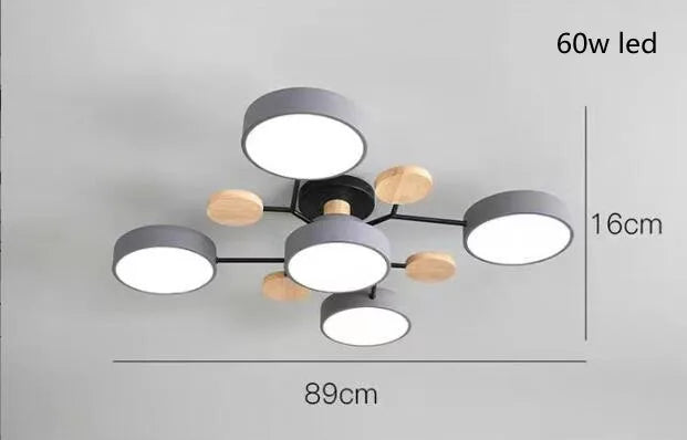 Modern LED Ceiling Chandelier with Adjustable Lighting for Living and Dining Rooms