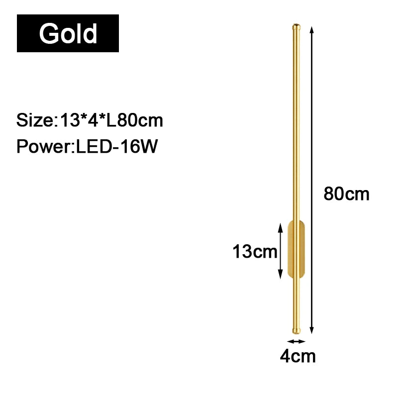 Modern LED Wall Sconce in Gold and Black for Sophisticated Hallways