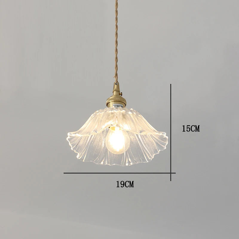 Vintage Floral Glass Pendant Light for Elegant Dining Rooms and Cafes