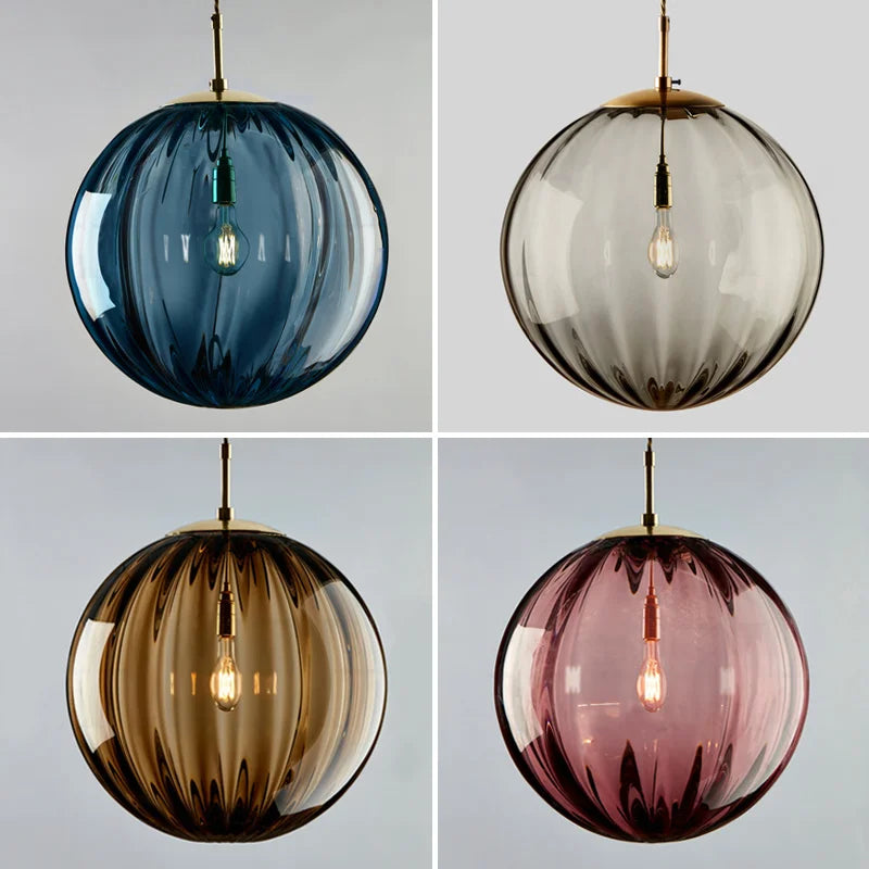 Modern Glass Globe Pendant Light for Contemporary Dining and Kitchen Spaces