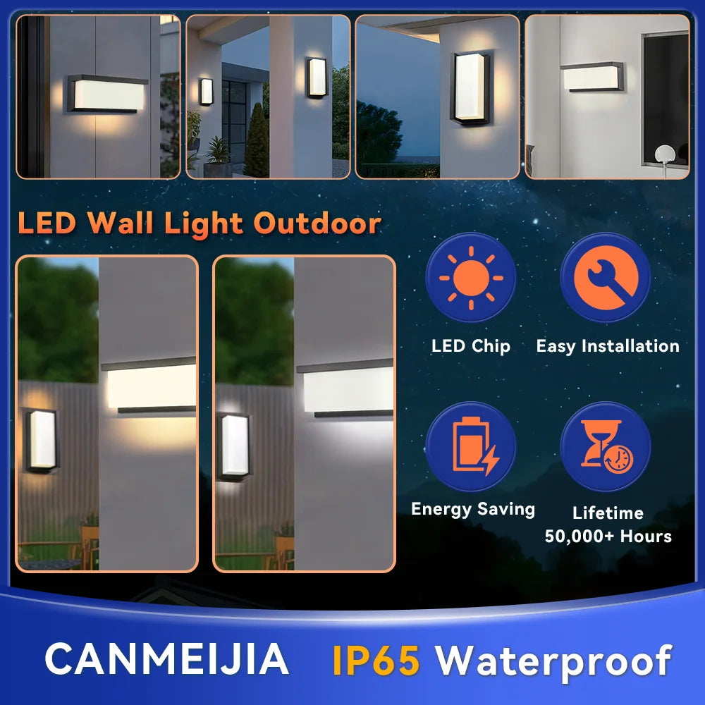 Modern Square LED Wall Sconce for Minimalist Outdoor and Indoor Lighting