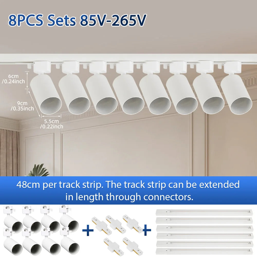 Modern LED Track Lighting Set for Kitchens and Commercial Retail Spaces