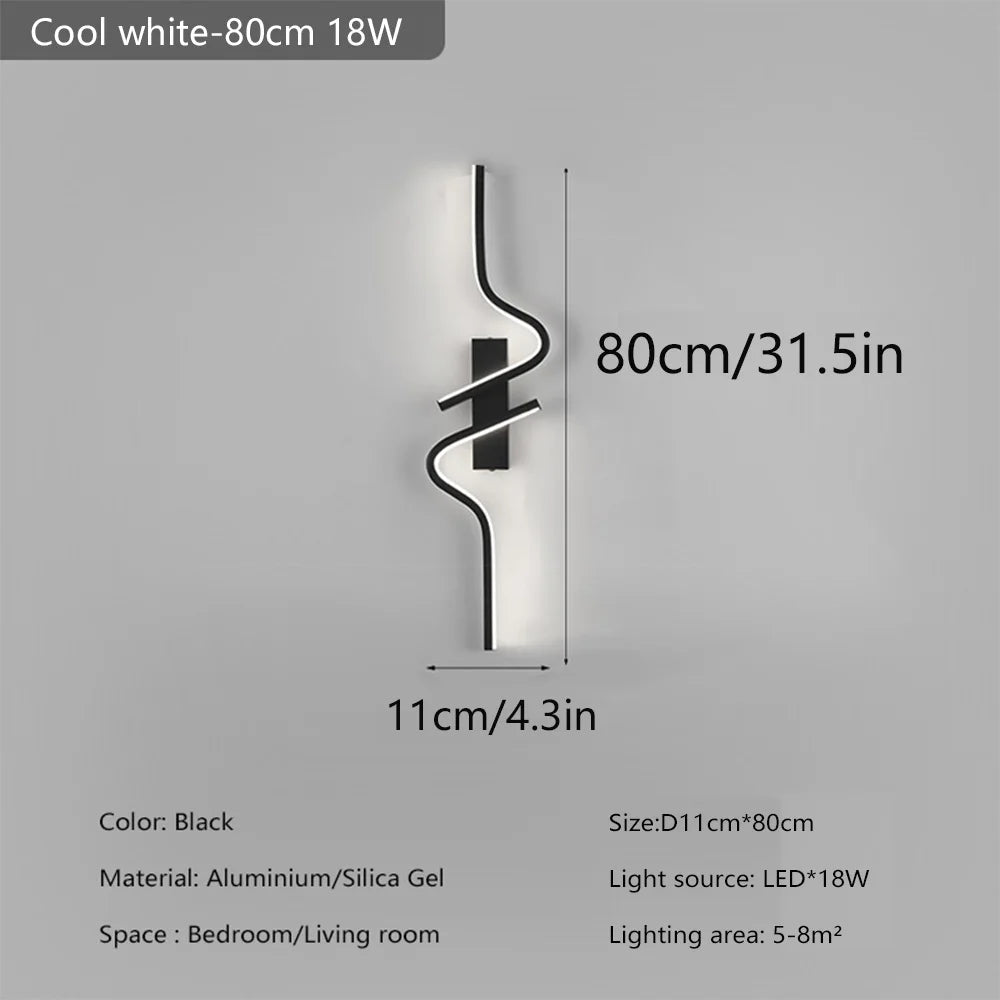 Modern Minimalist LED Wall Sconce for Bedroom and Living Room Lighting