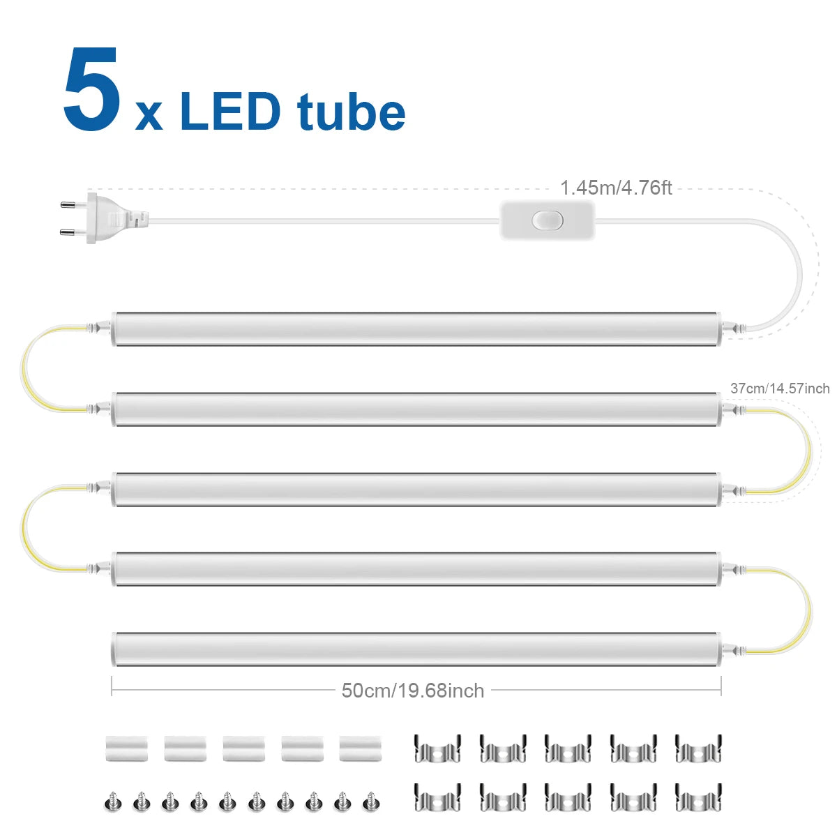 Modern LED Wall Tube Light for Bedroom and Home Workspace Decor
