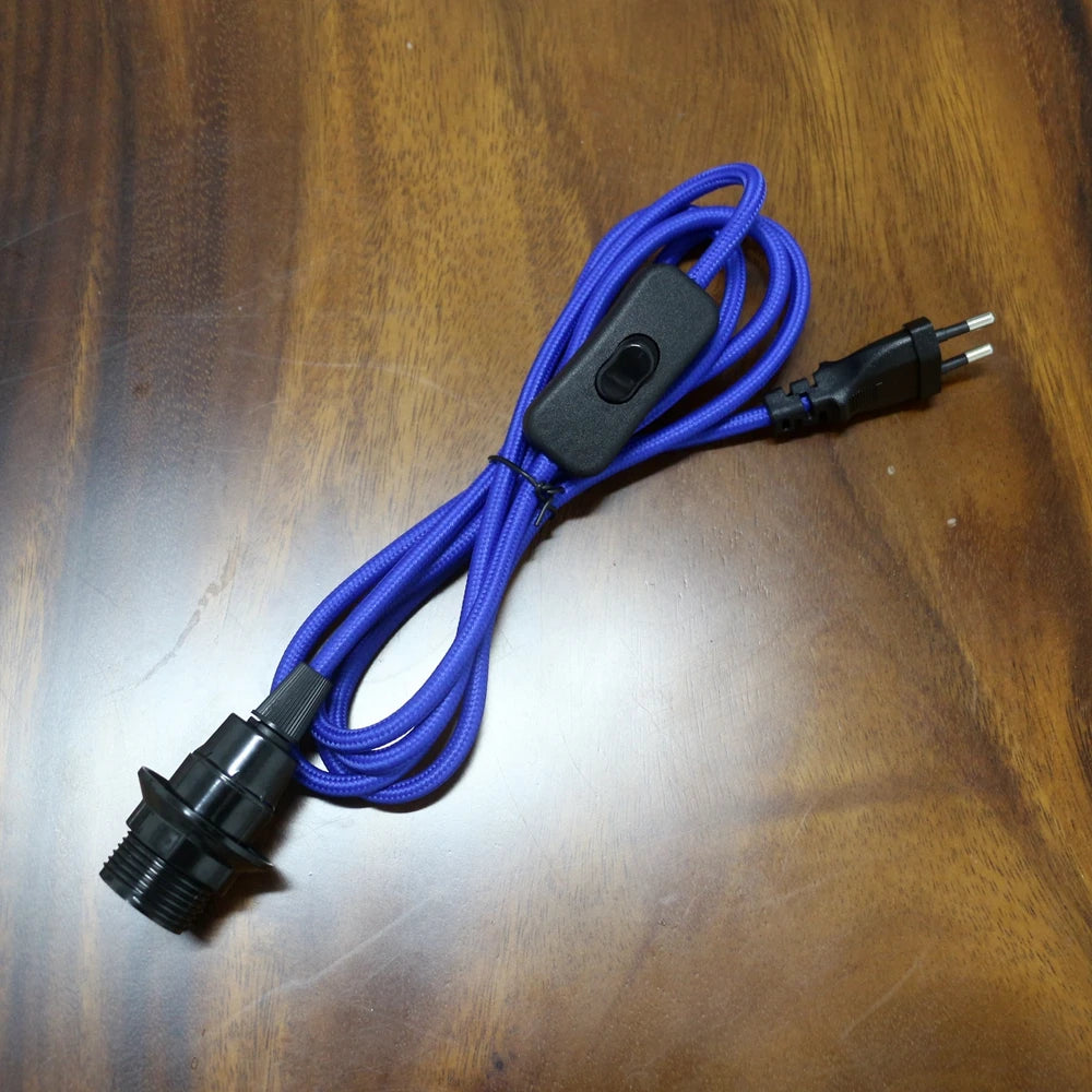 Fabric Braided Pendant Cord with Switch for DIY Lighting Projects