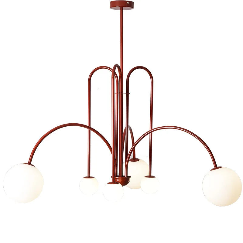 Nordic Glass Globe LED Chandelier for Modern Dining Rooms and Cafes